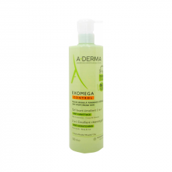 A-Derma Exomega Control Cleansing Gel Emollient 2 in 1 Body and Hair 500ml