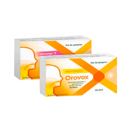 Orovox Fraise 1.2mg+0.6mg 24 pastilles