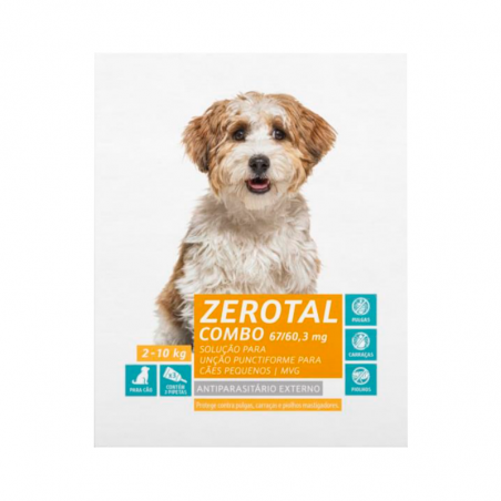 Patta Zerotal Combo Perros Pequeños 2-10kg 3pipetas