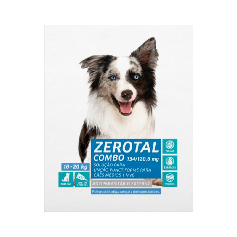 Patta Zerotal Combo Chiens Medium 10-20kg 3pipettes