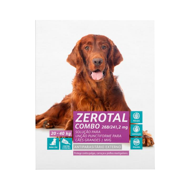 Patta Zerotal Combo Perros Grandes 20-40kg 3pipetas