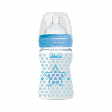 Chicco Well-Being Biberón Flujo Normal 0m+ 150ml Azul
