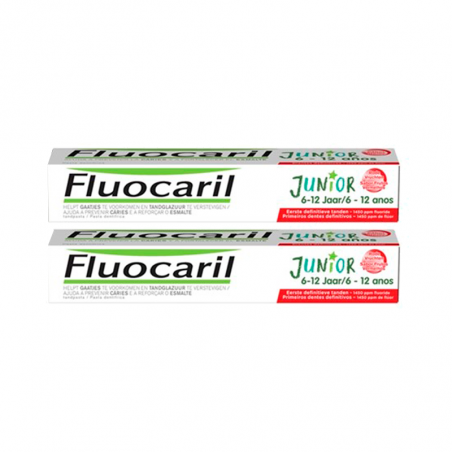 Fluocaril Junior Dentífrico Frutos Rojos 2x75ml