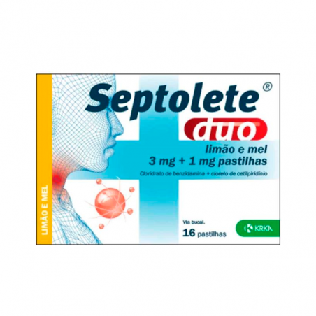 Septolete Duo Citron et Miel 3mg+1mg 16 pastilles