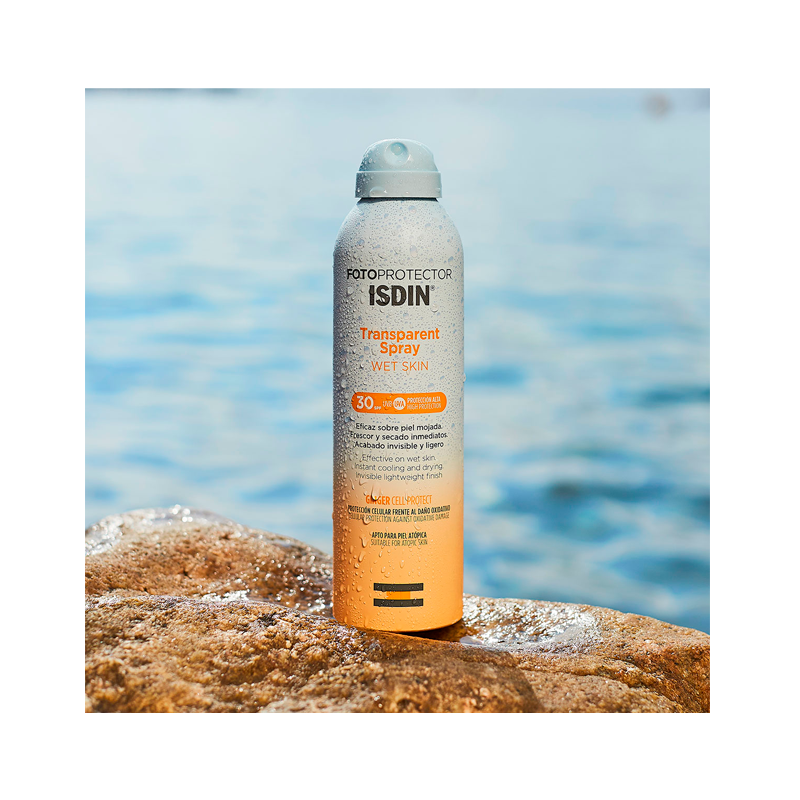 Isdin Fotoprotector Spray Transparent Peau Mouillée FPS30+ 250ml