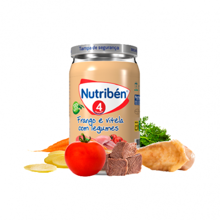 Nutribén Chicken and Veal Jar with Vegetables 235g