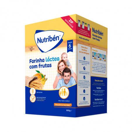 Nutribén Harina Láctea con Frutas 600g Nutribén Harina Láctea con Frutas 600g