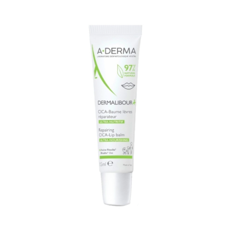 A-Derma Dermalibour+ Cica-Repairing Lip Balm 15ml