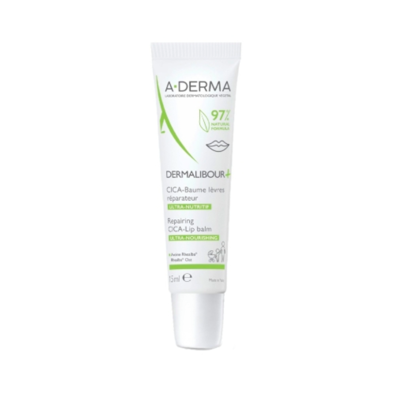 A-Derma Dermalibour+ Cica-Baume Lèvres Réparateur 15ml