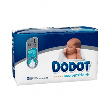 Dodot Pro-Sensitive + Diapers T1 2-5Kg 38units