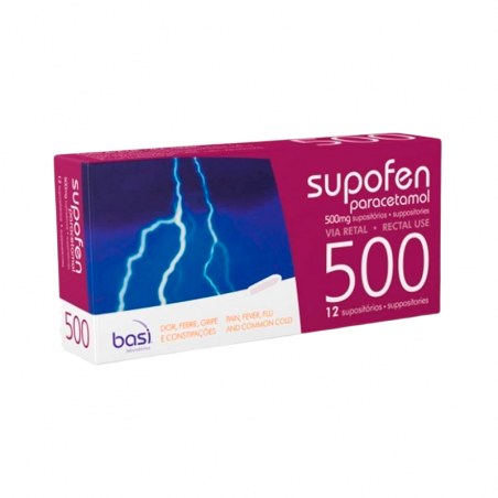 Supofen 500mg 12 supositorios