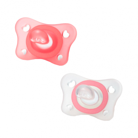 Chicco Mini Soft Silicone Pacifier 2-6m 2pcs Pink