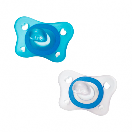 Sucette Chicco Mini Soft Silicone 2-6m 2unités Bleu Sucette Chicco Mini Soft Silicone 2-6m 2unités Bleu