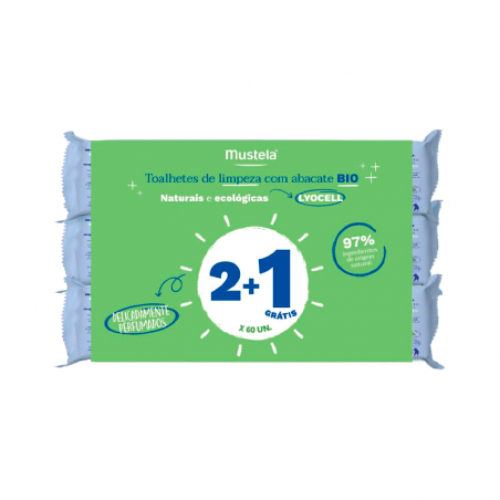 Mustela Cleaning Wipes Avocado 3x60 units