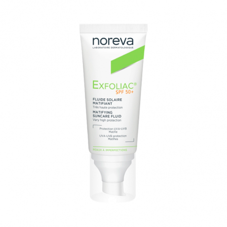 Noreva Exfoliac SPF50+ Solar Fluid 40ml