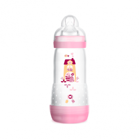 Mam Easy Start Anti-Cramping Bottle +0m 320ml Pink