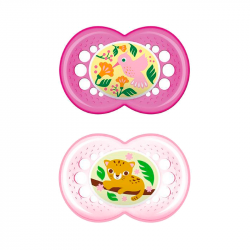 Mam 2 Original Silicone Pacifiers +16M Pink