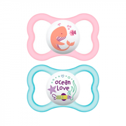 Mam Pacifier Air Silicone +6M Pink 2pcs