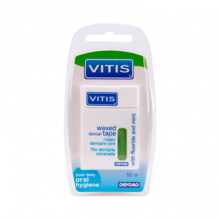 Vitis Dental Tape with Fluoride and Mint 50m