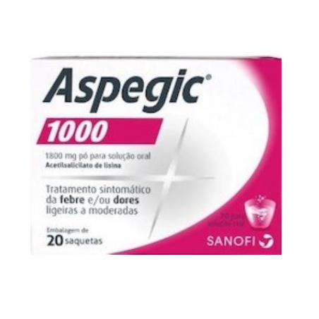 Aspegic 1000 Pó para Solução Oral 20 saquetas