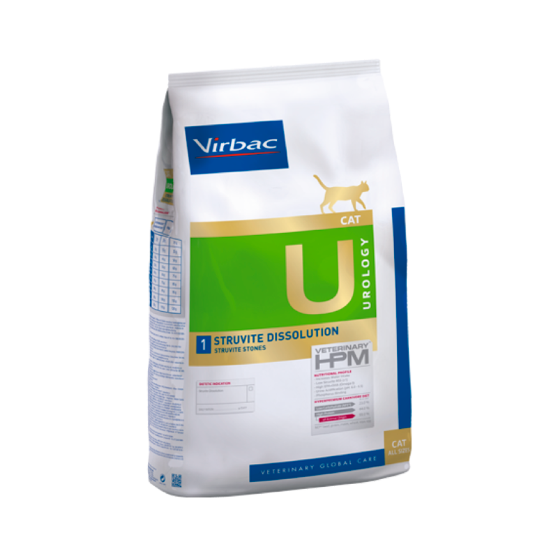 Virbac Vétérinaire HPM U1 Chat Urologie Struvite Dissolution 1.5kg