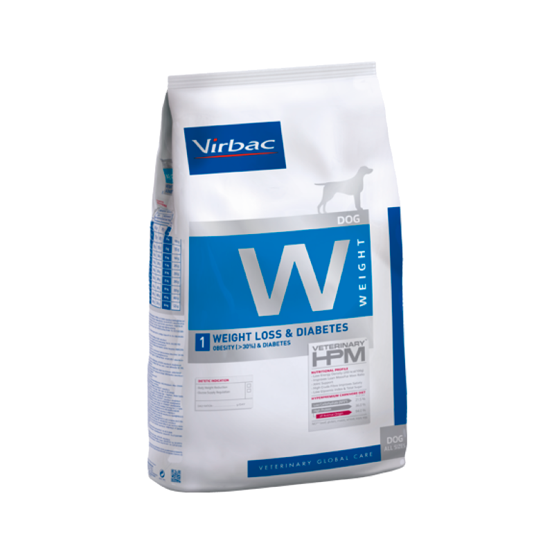 Virbac Veterinary HPM W1 Perdida de peso y diabetes para perros 12 kg
