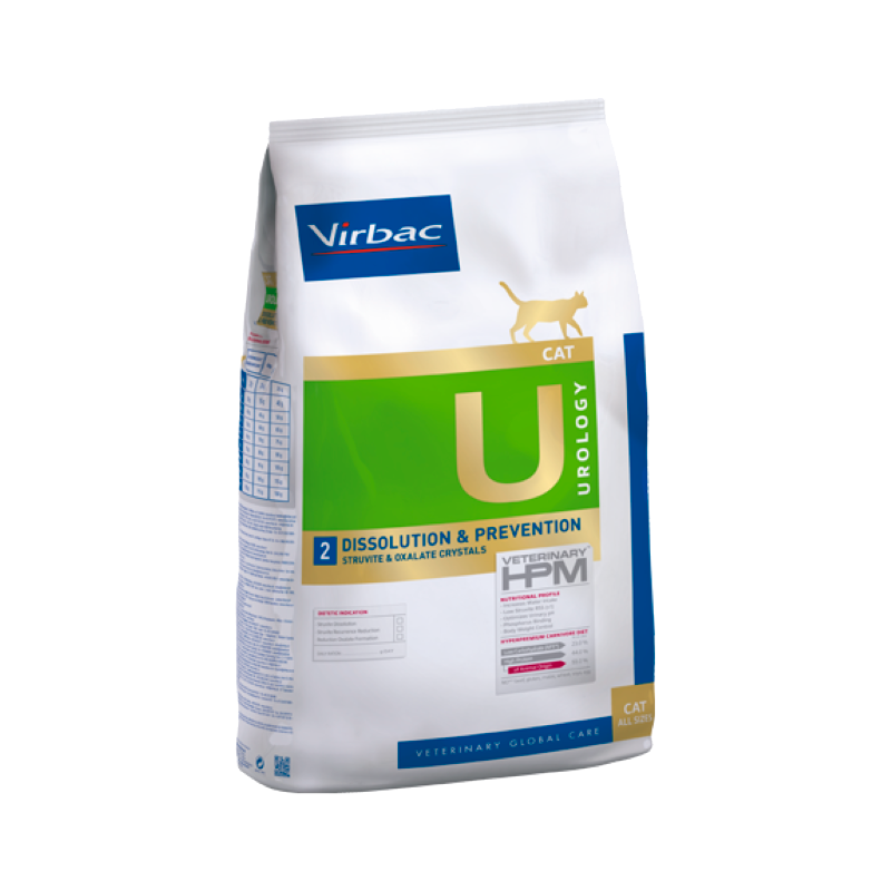 Virbac Veterinary HPM U2 Disolución y prevención de urología para gatos 7 kg