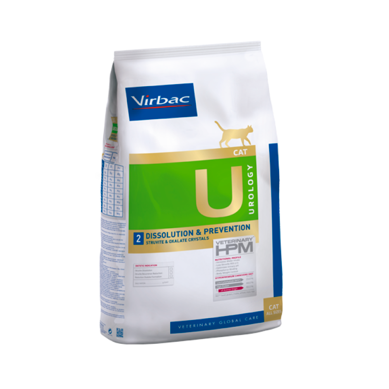 Virbac Veterinary Disolución y prevención de urología para gatos HPM U2 1,5 kg
