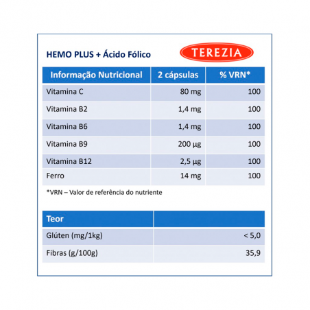Terezia Hemo Plus + Folic Acid 60 capsules