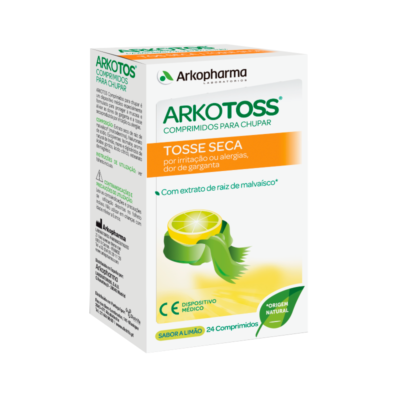 Arkotoss Arôme Citron Toux Sèche 24 Comprimés
