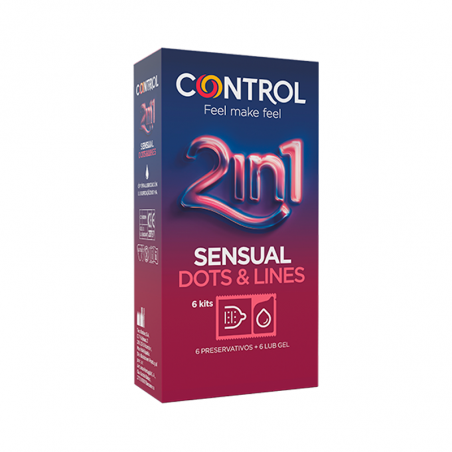 Préservatifs Control 2IN1 Sensual 6 unités