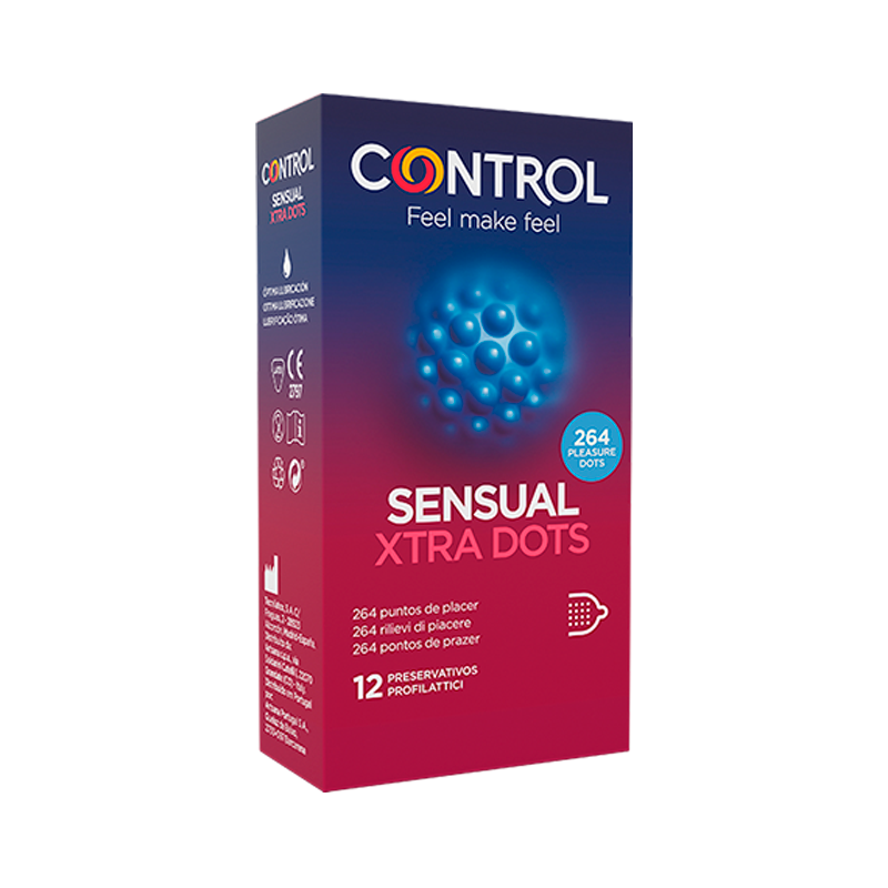 Preservativos Control Sensual Xtra Dots 12uds