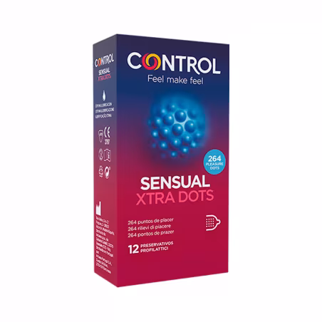 Preservativos Control Sensual Xtra Dots 12uds