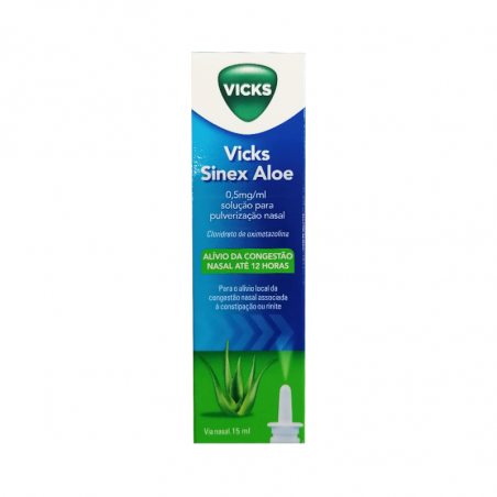 Vicks Sinex Aloe 0.5mg/ml Nasal Spray Solution 15ml