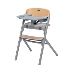 Kinderkraft Livy Chaise Gris/Bois