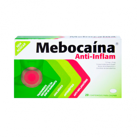 Mebocaína Anti-Inflam 20 Comprimidos para Chupar