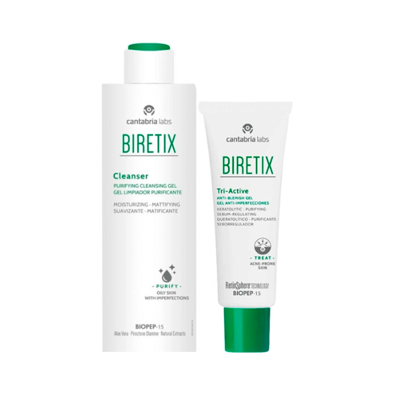 Biretix Pack Routine Anti-Imperfections Cleanser and Tri-Active