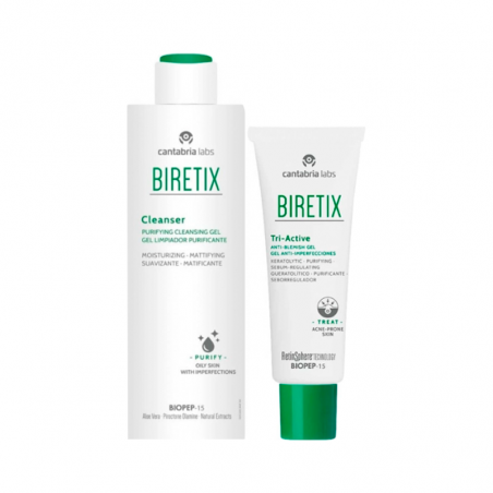 Biretix Pack Routine Anti-Imperfections Cleanser et Tri-Active