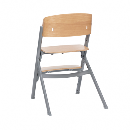 Kinderkraft Livy Chair Gray/Wood + Calmee Lounge Chair Gray