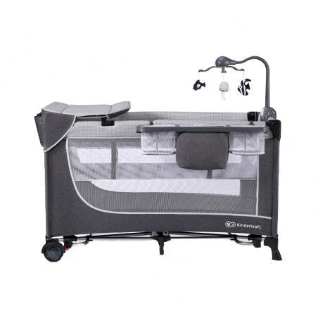 Kinderkraft Leody Travel Cot Gray with Accessories