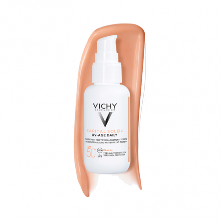 Vichy Capital Soleil UV-Age Fluide Quotidien SPF50+ avec la Couleur 40ml