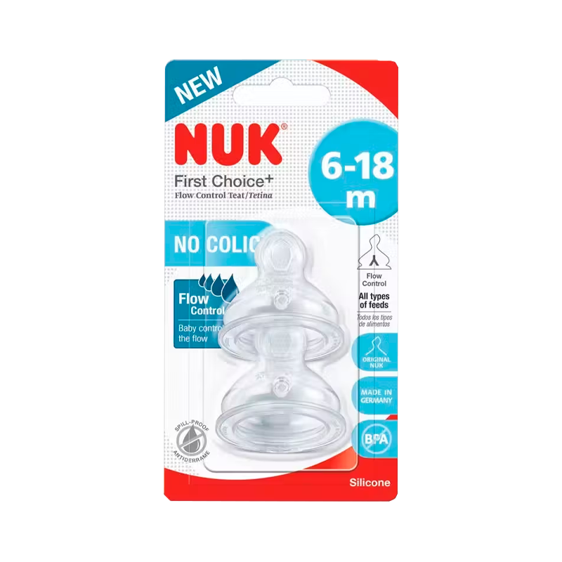 NUK Tetina First Choice+ Silicona Anti Cólicos 2 unidades