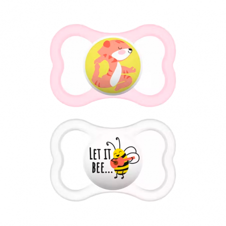 Mam Pacifier Air Silicone +16M Pink 2pcs