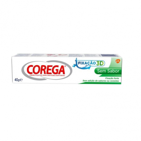 Corega Crema Fijación 3D Sin Sabor 40g