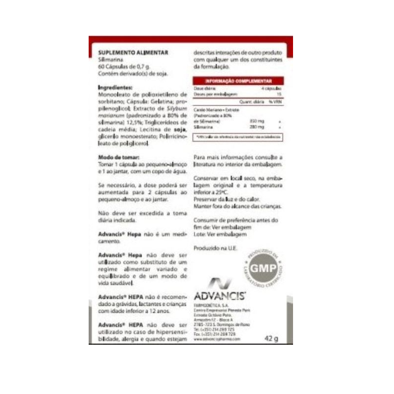 Advancis Hepa 60 gélules