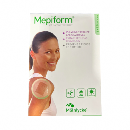 Mepiform Apósitos Silicona 5x7,5cm 5 unidades