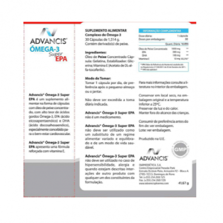 Advancis Oméga-3 Super EPA 30 gélules