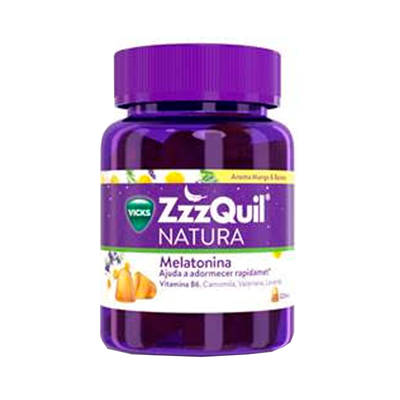 Vicks ZzzQuil Natura Bonbons Banane et Mangue 30 bonbons gélifiés