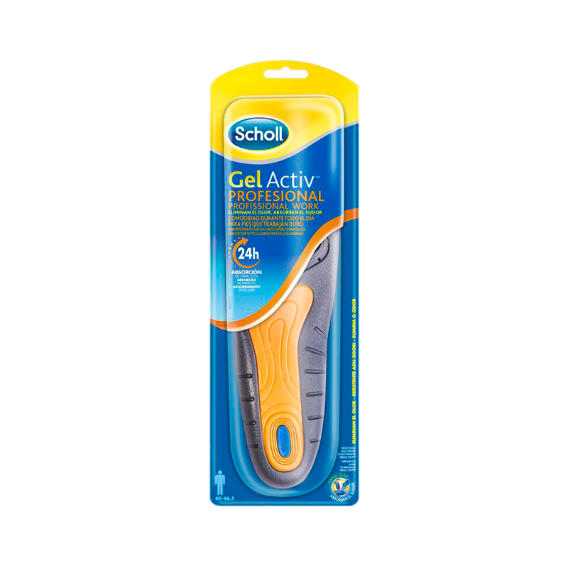 Scholl GelActiv Palmilhas Profissional Homem 40-46.5 2 unidades