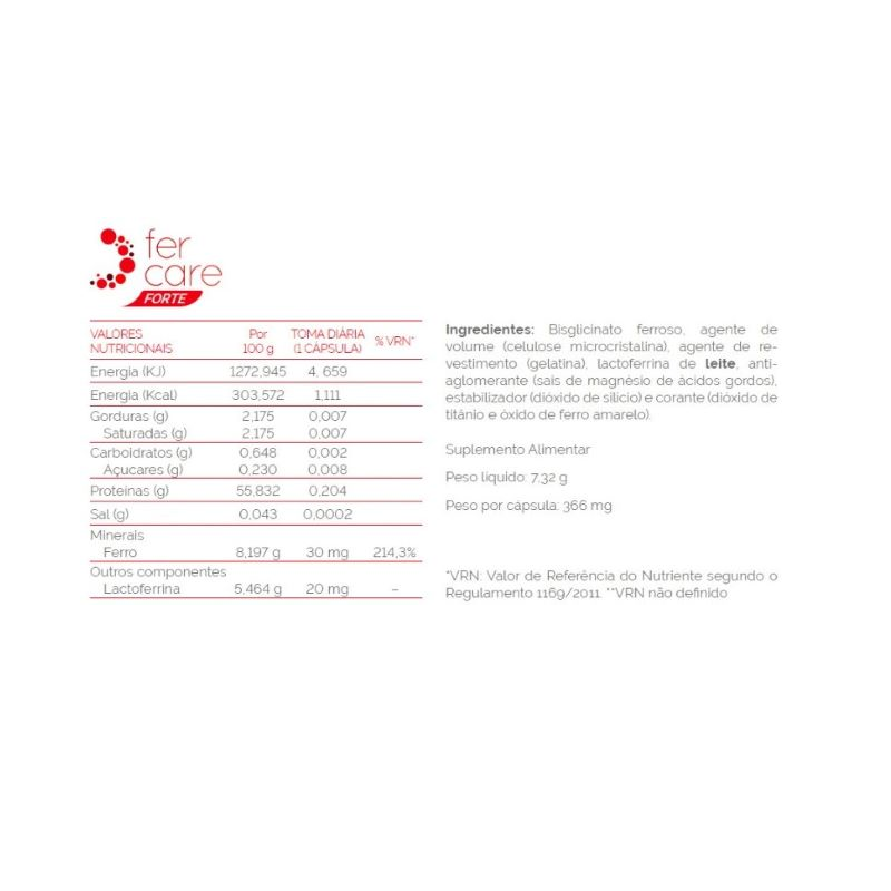 Fercare Forte 20 gélules